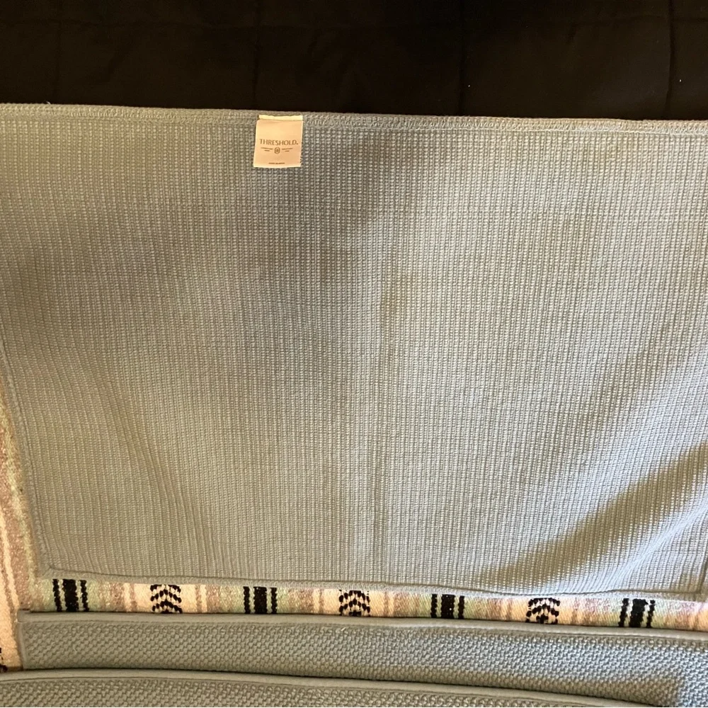 Threshold - Light Blue Bath Mat Set of (3)